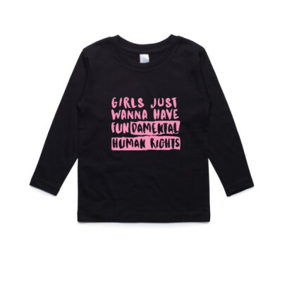 Girls Just Wanna Have Fun ... kids long sleeve tee Thumbnail